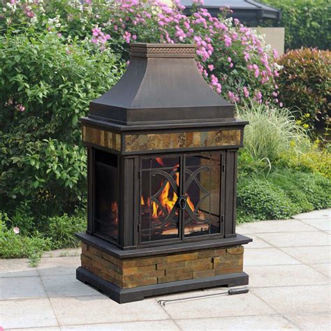 portable outdoor fireplaces wood burning